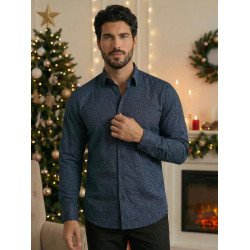 Vīriešu tumši zils krekls Melba