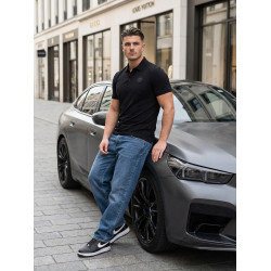Vīriešu melns polo krekls Adison