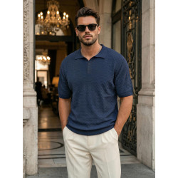 Vīriešu tumši zili polo krekli Style