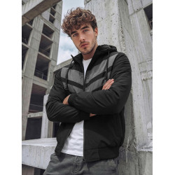 Vīriešu melna divpusējā jaka Conrad