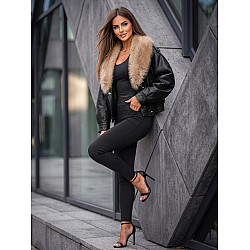 Women's Black Leather Jacket 