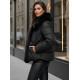 Sieviešu melna ziemas jaka Lota