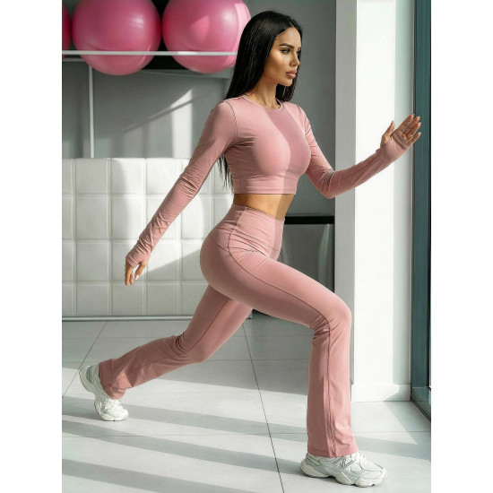 Sieviešu ikdienas rozā bikses Alin JS/17K588/7