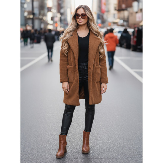 Sieviešu brūns ziemas mētelis Tara Sieviešu jakas