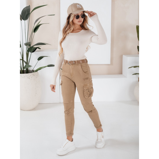 Sieviešu brūnas bikses Cargo