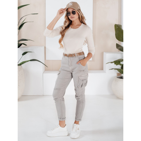 Sieviešu pelēkas bikses Cargo