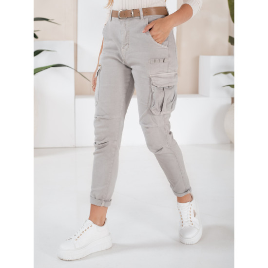 Sieviešu pelēkas bikses Cargo