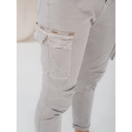 Sieviešu pelēkas bikses Cargo