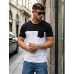 Vīriešu balts/melns T-krekls Billy