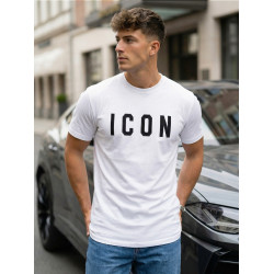 Vīriešu balts T-krekls Icon