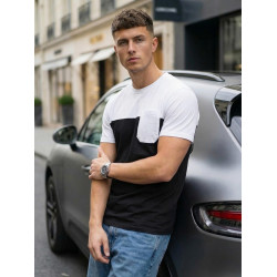 Vīriešu melns/balts T-krekls Billy