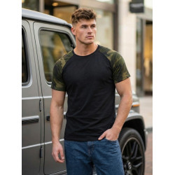 Vīriešu melns/kamuflāžas krekls Arnol