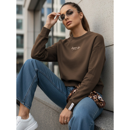 Sieviešu tumši brūns džemperis Diva Džemperi bez kapuciņiem