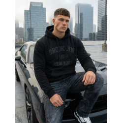 Melns džemperis ar kapuci Brooklyn