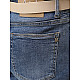 Women's blue denim shorts with belt Blue