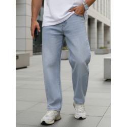 Men's light blue jeans Akon