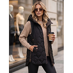 Damski czarny sweter z dzianiny Fashion