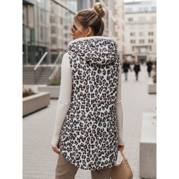 Sieviešu balta veste ar leoparda rakstu Elmera