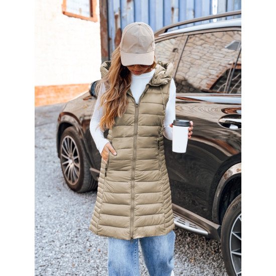 Sieviešu brūna jaka ar kapuci Silts