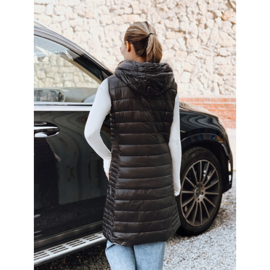 Sieviešu melna jaka ar kapuci Silts