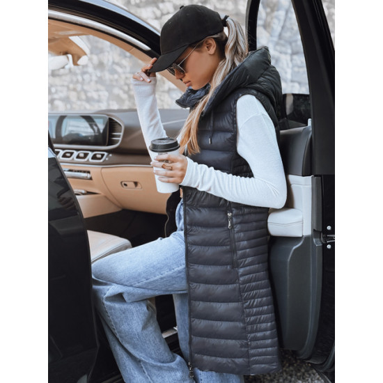 Sieviešu tumši pelēka jaka ar kapuci Silts