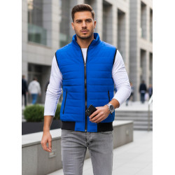 Vīriešu zila stepēta veste Lider