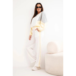 Sieviešu divkrāsains brīvā laika komplekts ar dzeltenu ielaidumu Gabi