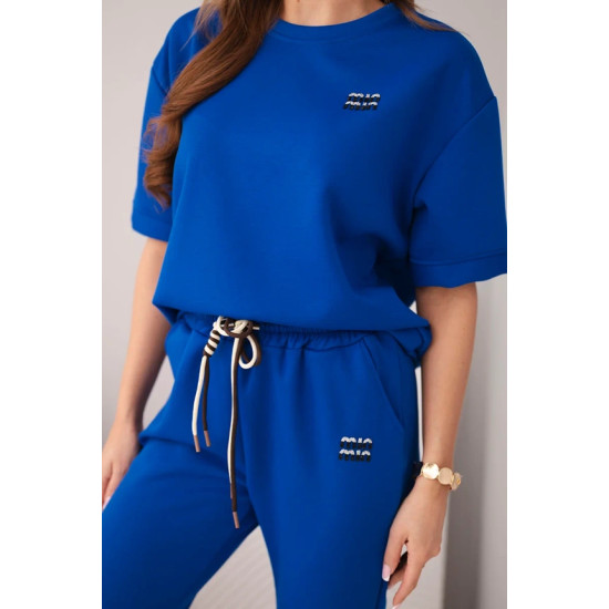 Sieviešu zilais komplekts Elite Sieviešu uzvalki