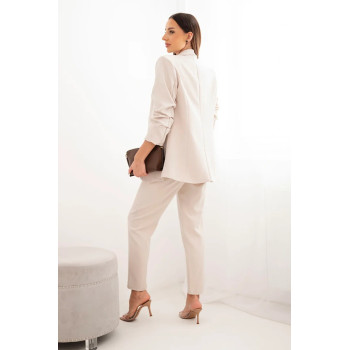 Elegants sieviešu apģērbu komplekts Silva gaiši brūnā krāsā
