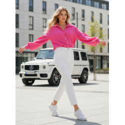 Sieviešu muslīna spilgti rozā krekls Musline