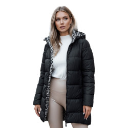 Sieviešu divpusējā melnā jaka Brezi