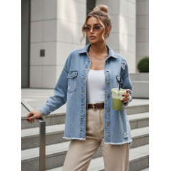 Sieviešu zila džinsa jaka Tona