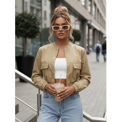 Sieviešu pārejas posma gaiši brūna bomber jaka Keli