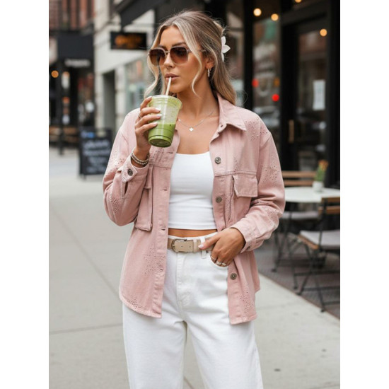 Shine pārejas rozā jaka Sieviešu jakas
