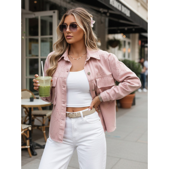 Shine pārejas rozā jaka Sieviešu jakas