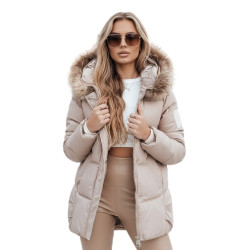 Sieviešu brūna ziemas jaka Luckry