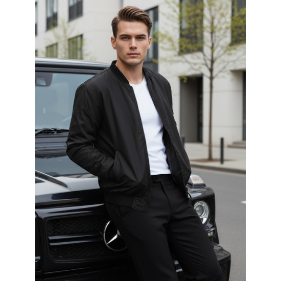 Vīriešu melna jaka AK95