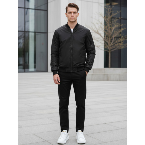 Vīriešu melna jaka AK95