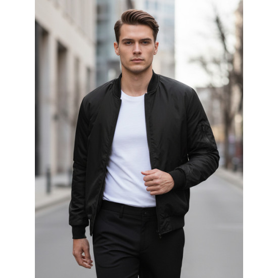 Vīriešu melna jaka AK95