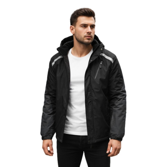 Vīriešu melna slēpošanas jaka Atlant