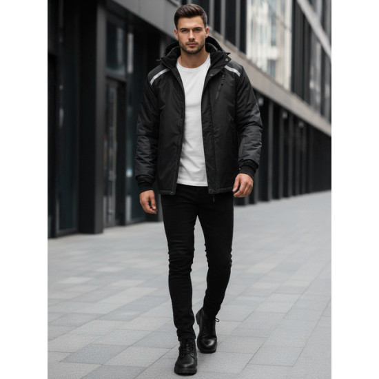 Vīriešu melna slēpošanas jaka Atlant