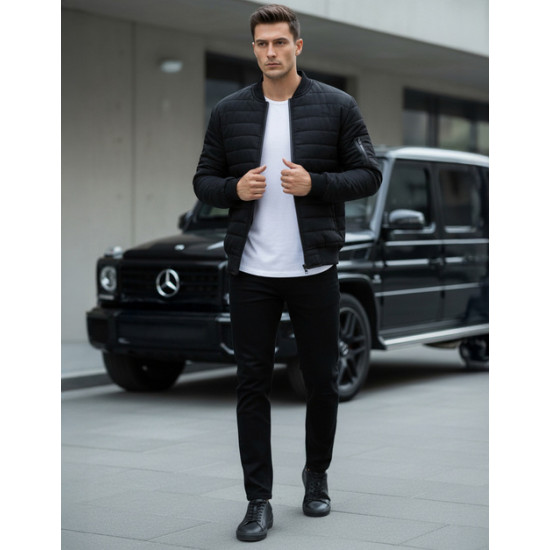 Vīriešu stepēta melna jaka Minti JS/MY02Z