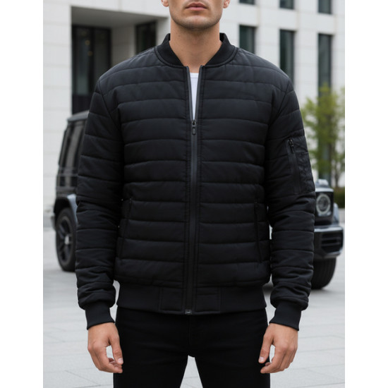 Vīriešu stepēta melna jaka Minti JS/MY02Z