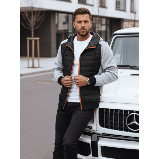 Vīriešu pelēka jaka ar kapuci Bastin TX4393