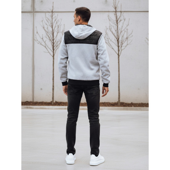 Vīriešu pelēka jaka ar kapuci Bastin TX4393