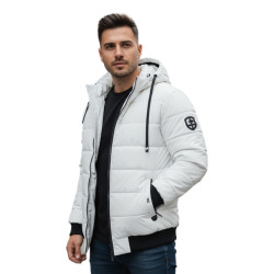 Men's white winter jacket Jupiter