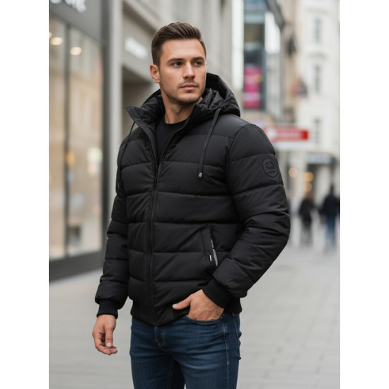 Men's black winter jacket Jupiter