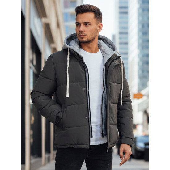 Vīriešu tumši pelēka ziemas jaka Blaze