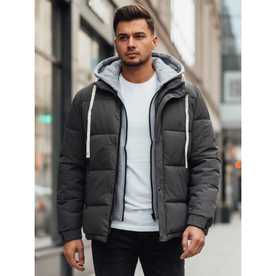 Vīriešu tumši pelēka ziemas jaka Blaze