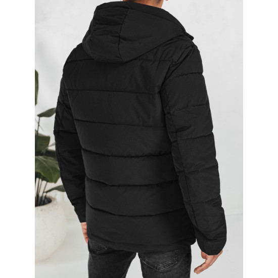 Vīriešu melna ziemas jaka Ross